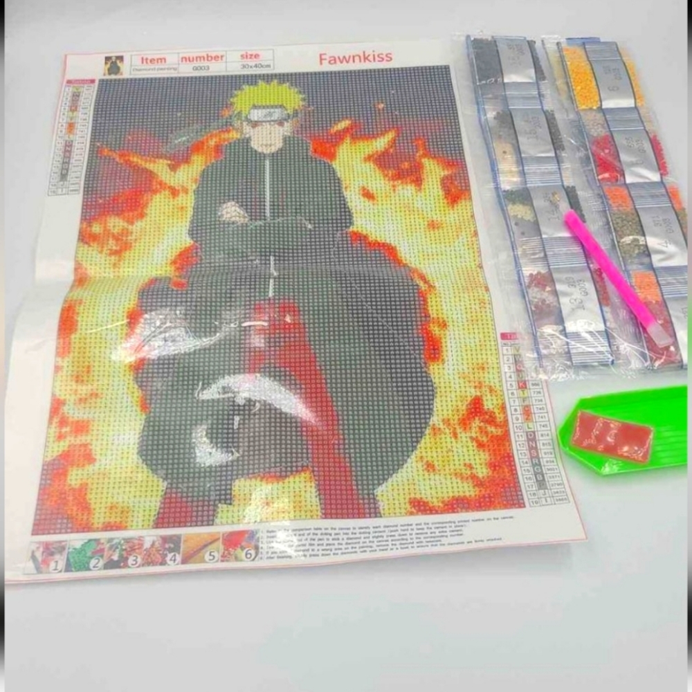 2/$25 BN Diamond Art Naruto 40 x 30 cm